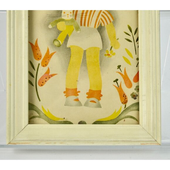 Vintage Helen Lietta Print Boy Rabbit Framed - Picture 3 of 4
